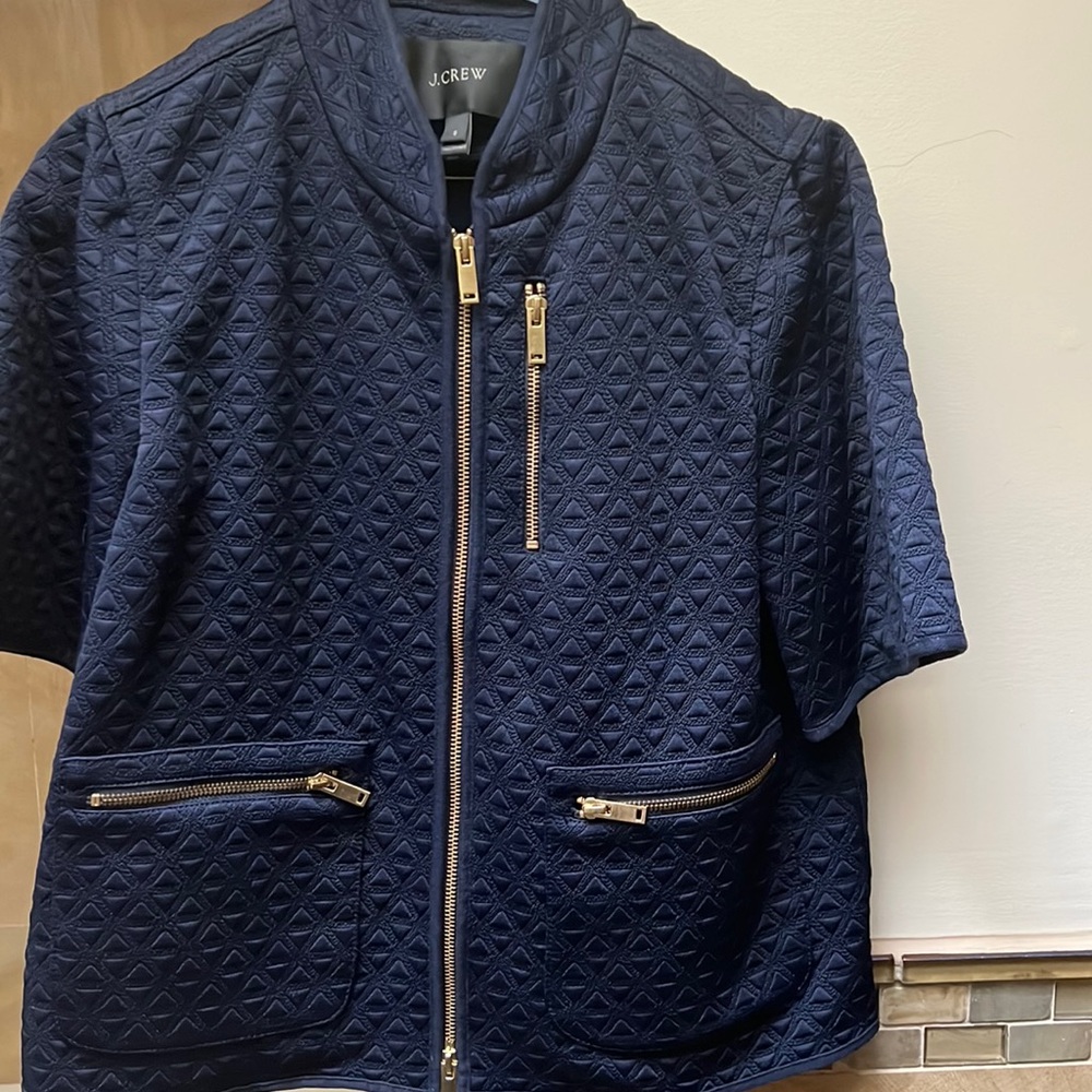 JCrew Navy Blue Quilted Jacket.